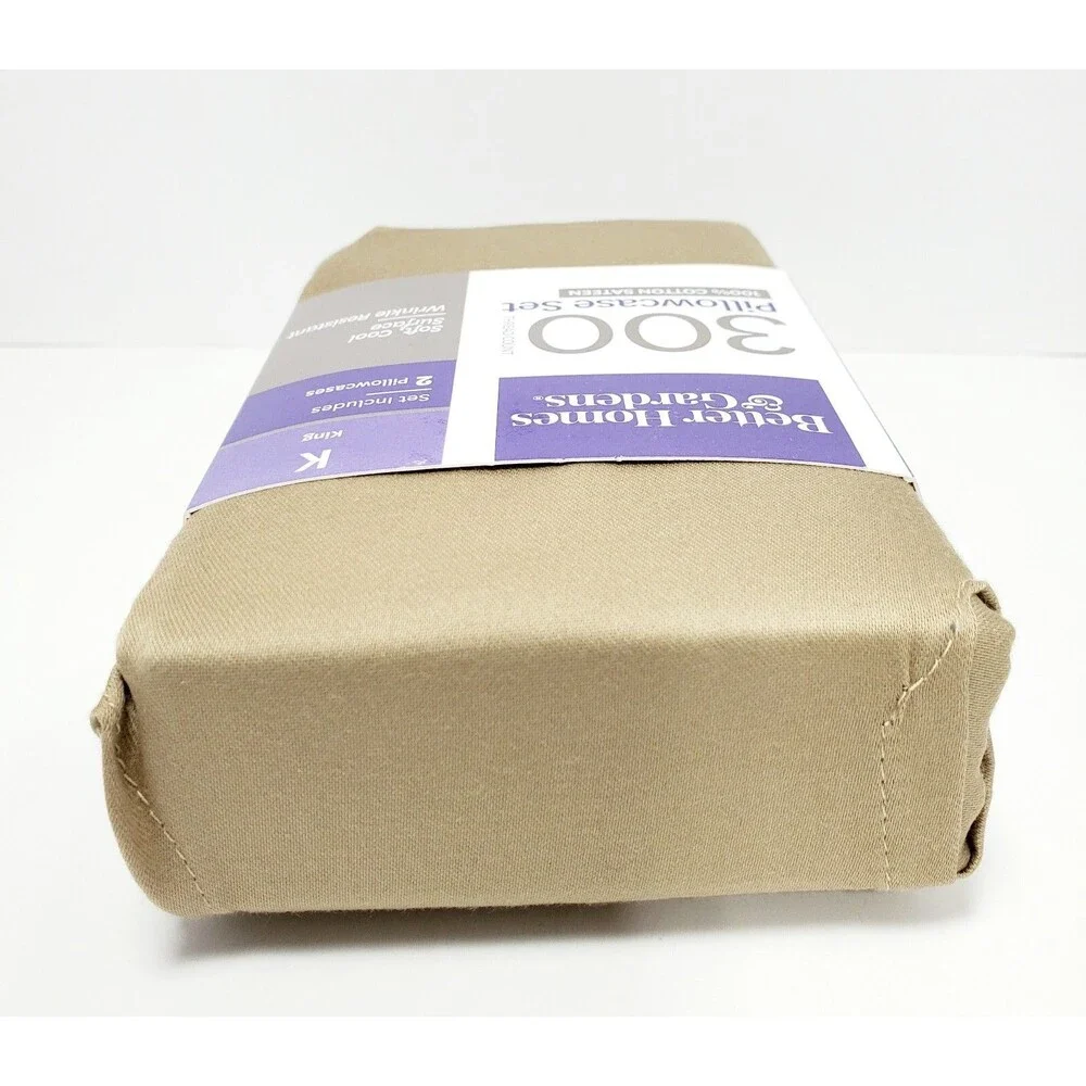 Better Homes & Gardens King Pillowcase Set 100% Cotton 300 Thread Count New